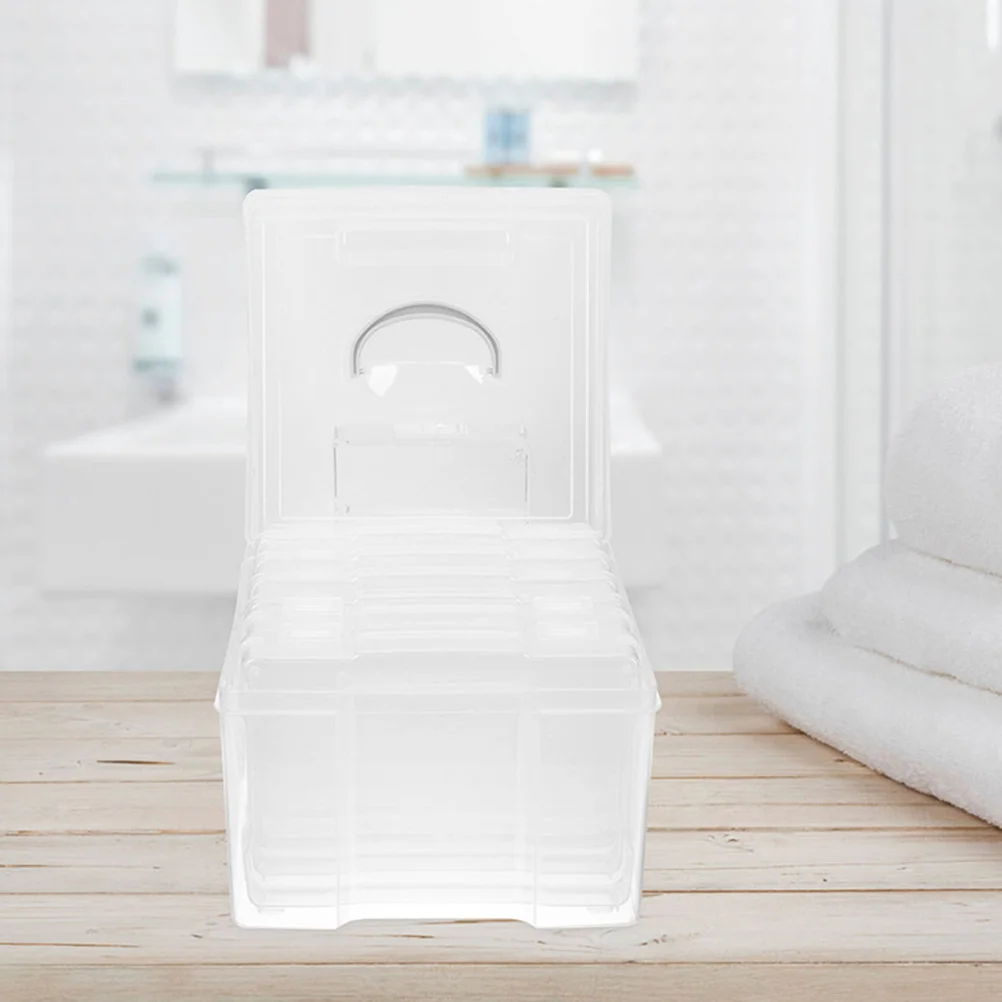 Boîte de Rangement Multifonction pour Photos, Conteneur en Plastique pour Cadres