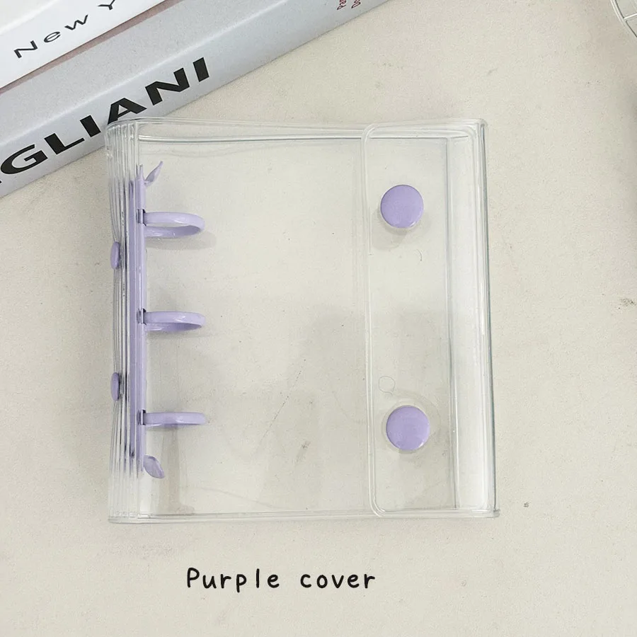 Sharkbang Mini 3 Löcher Macaron Binder Cover, Doppelschnalle DIY Sammelbuch, 20 Stück Hüllen für 3 Zoll Postkarten, Idol Kpop Karten – Detail 7