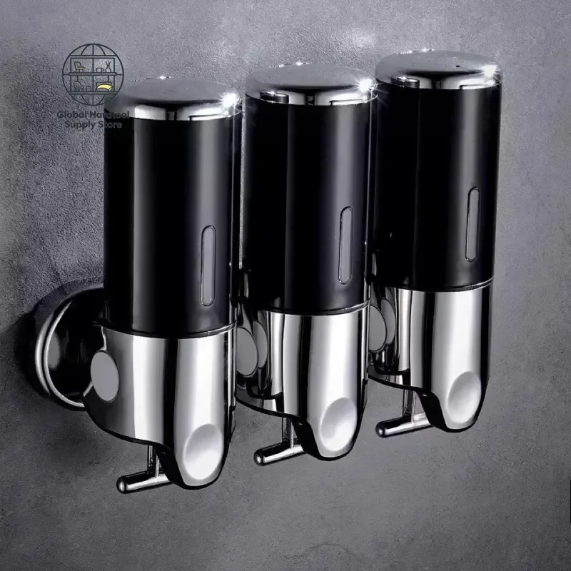 Wall Mounted Soap Dispenser Manual Press Shower Gel Dispenser Bathroom Hand Soap Box
