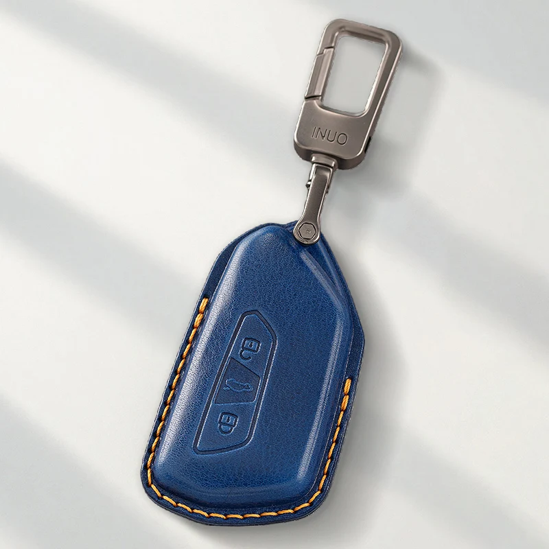 حامي جلد طبيعي ل Volkswagen VW Golf 8MK8 ID 4 ID3for Skoda Octavia A8 MK4 حافظة مفاتيح فوب #4