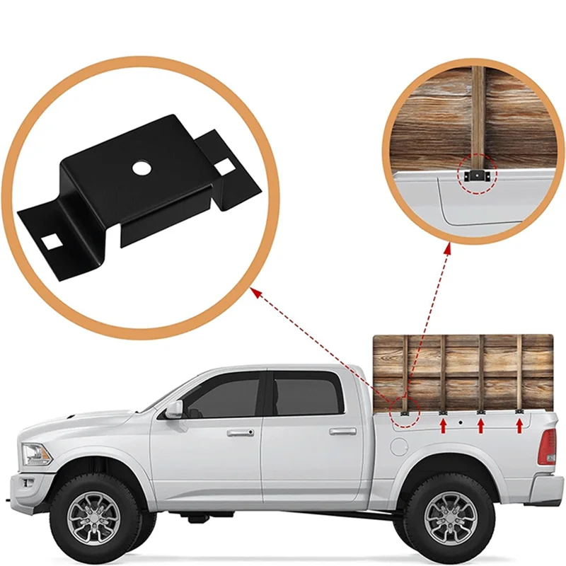 

CQMF-For 2'' X 4'' Lumber, Utility Trailer Pocket For Trailers Heavy Duty Steel Powder-Coated Trucks Trailer Bracket
