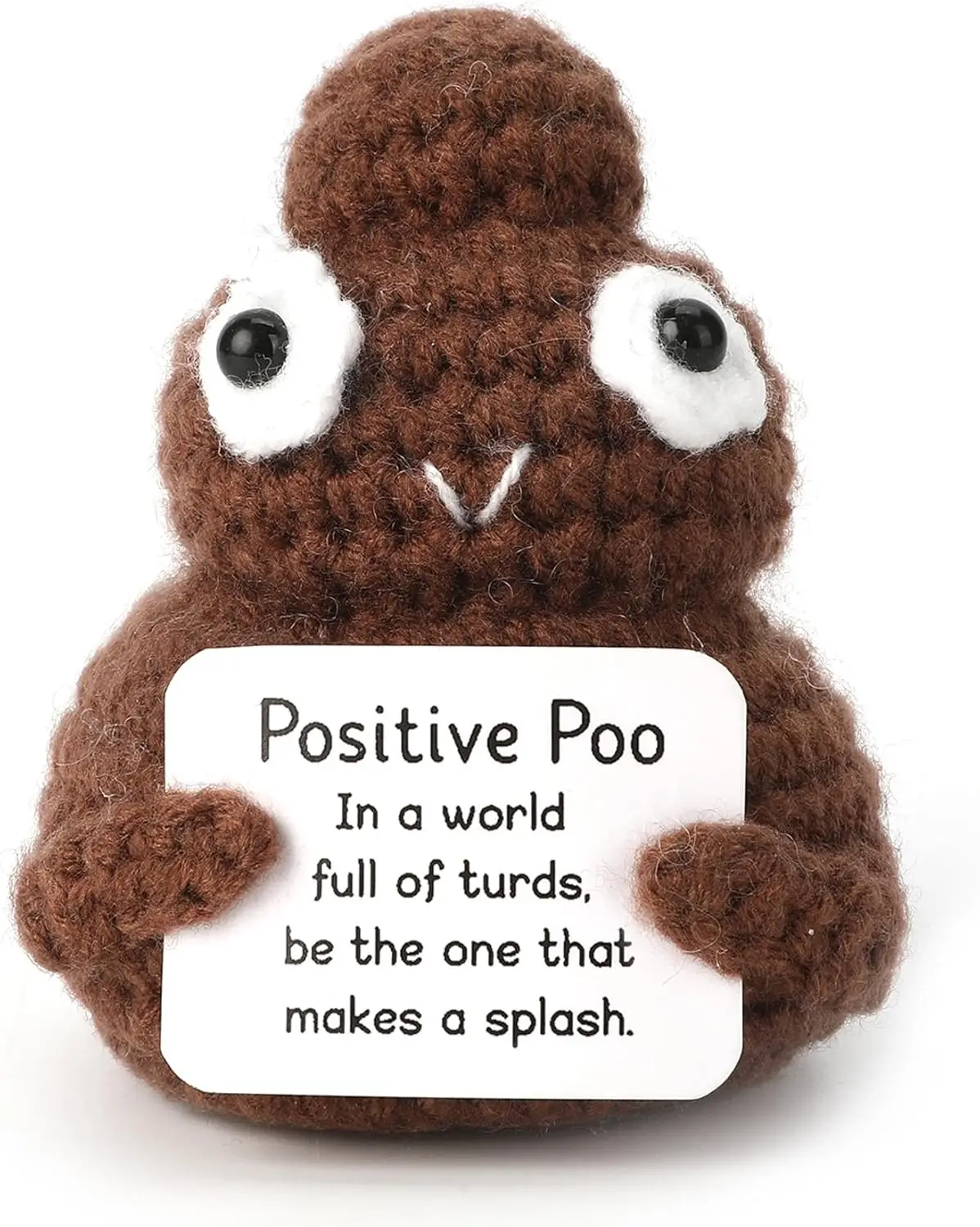 

Плюшевая игрушка-антистресс Positive Poop – Забавный вязаный подарок на Рождество, День рождения и Выпускной