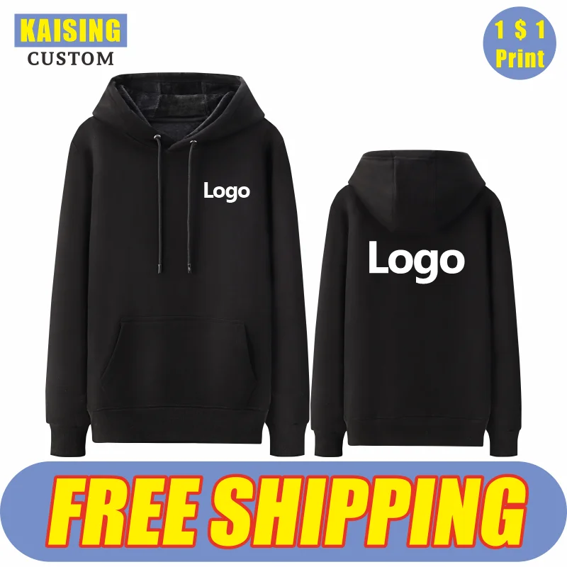 KAISING 8 اللون عالية الجودة Sweatershirt شعار مخصص مطبوعة مجموعة شخصية العلامة التجارية التطريز الرجال والنساء قلنسوة من القطن 2025