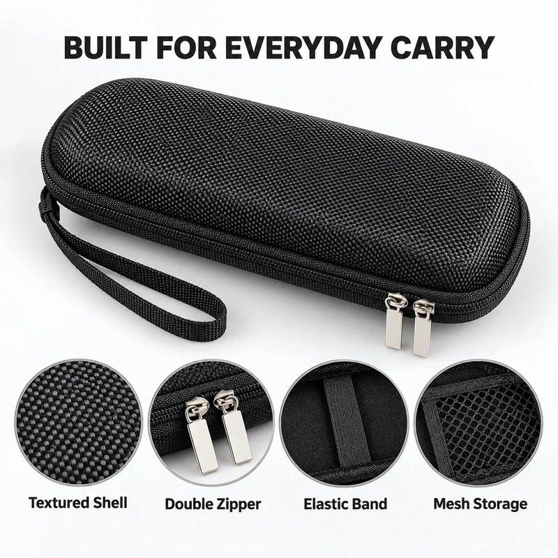 Hard Shell Medicine Case Travel Insulin Pen Protective Bag, Waterproof Pill Organizer with Elastic Band for Camping