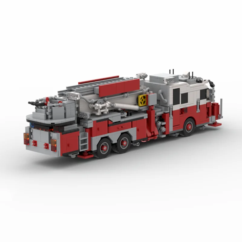 Moc Bouwstenen Brandweer New York Modelbouw Technologie Modulair Brandbestrijdingsvoertuig Blok DIY Speelgoed Vakantiecadeaus