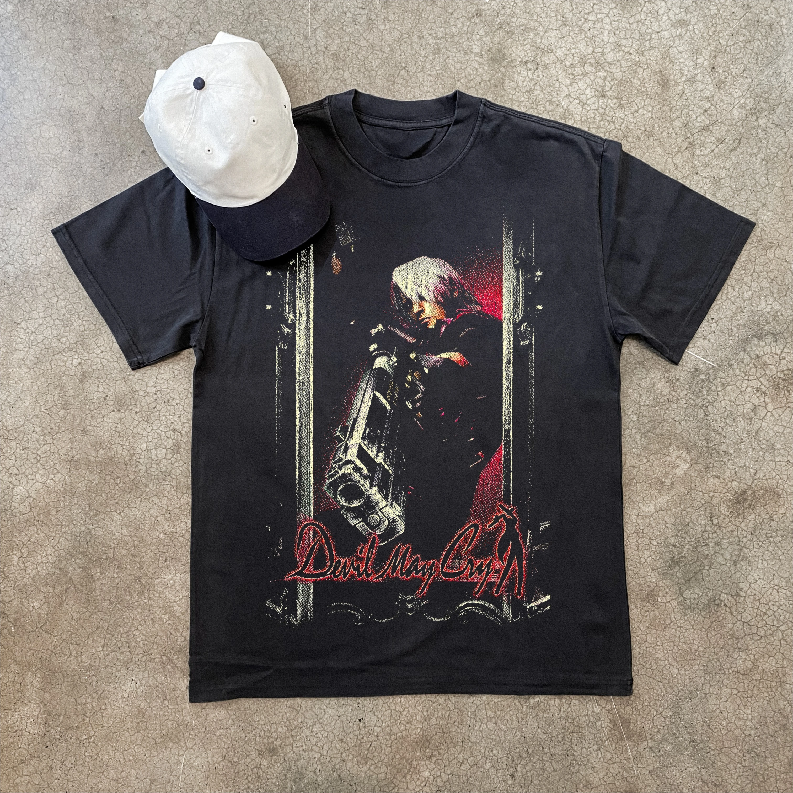Retro Dante Devil May Cry Grafik-T-Shirt aus Baumwolle für Männer und Frauen Vintage Streetwear – Detail 2