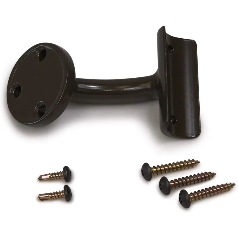 CHR 6' Handrail Section with Returns - Ninety Bronze - Easy to Install Stair Hand Rails - USA Made, ADA Compliant Porch Railing