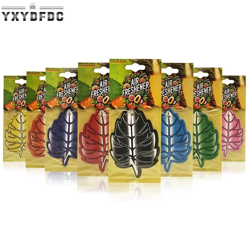 5-10Pcs YXYDFDC Car Air Freshener Natural scented tea paper Auto Hanging Vanilla perfume fragrance maple leaves