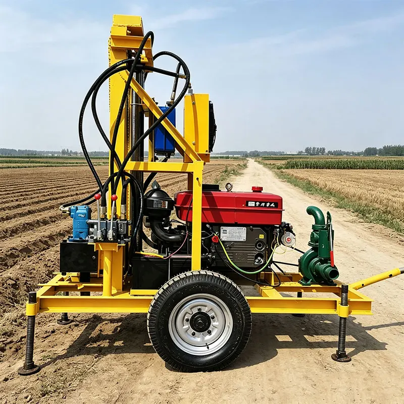Customized 28HP Mobile Crawler Rig High Efficiency 180m Max Precise Hole Alignment Deep Water Well Drilling Rig