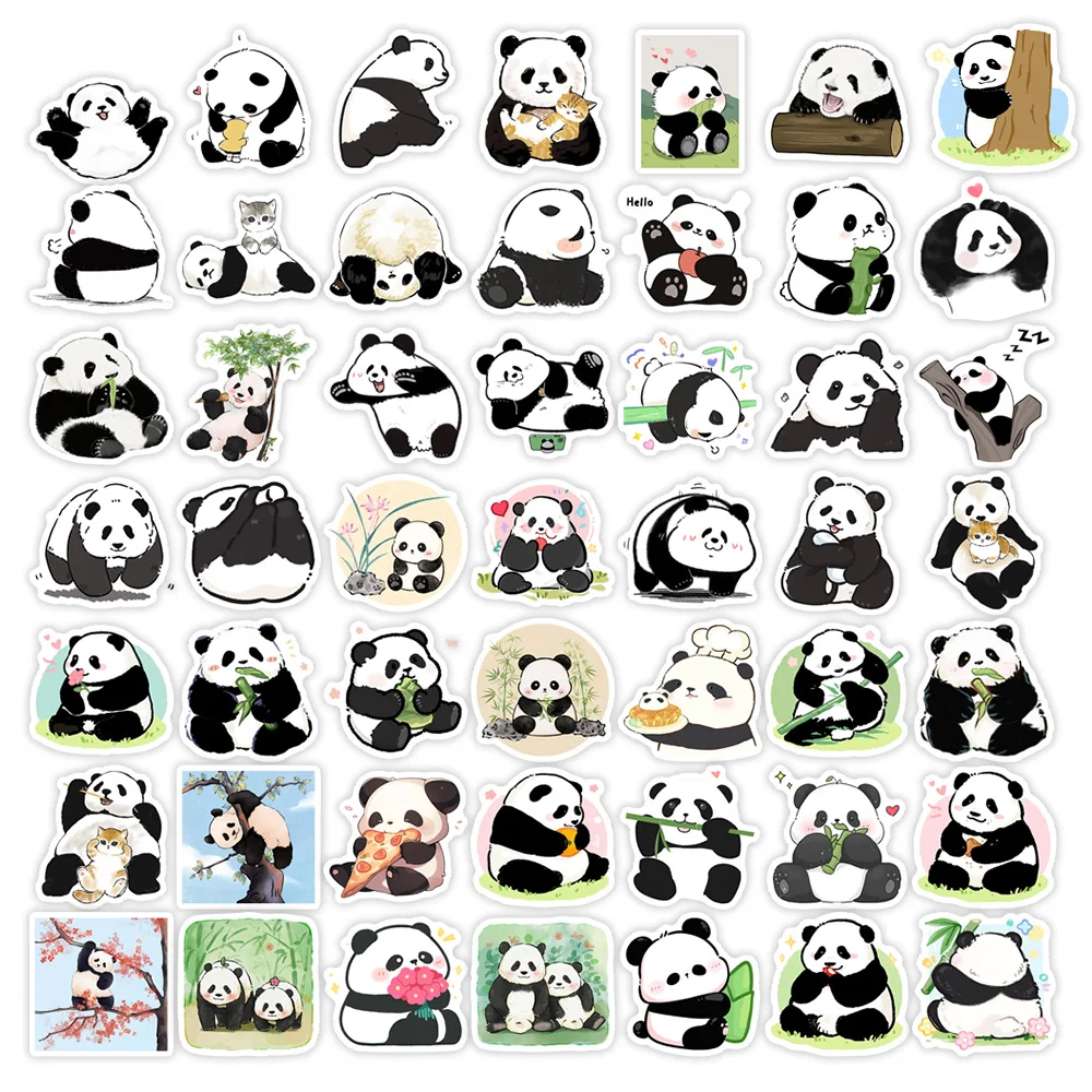 ملصقات الباندا اللطيفة الممتعة للأطفال DIY هدية لعبة ملصق تزيين لسجل القصاصات والمجلة والكمبيوتر المحمول والهاتف والأمتعة والثلاجة المقاومة للماء #5