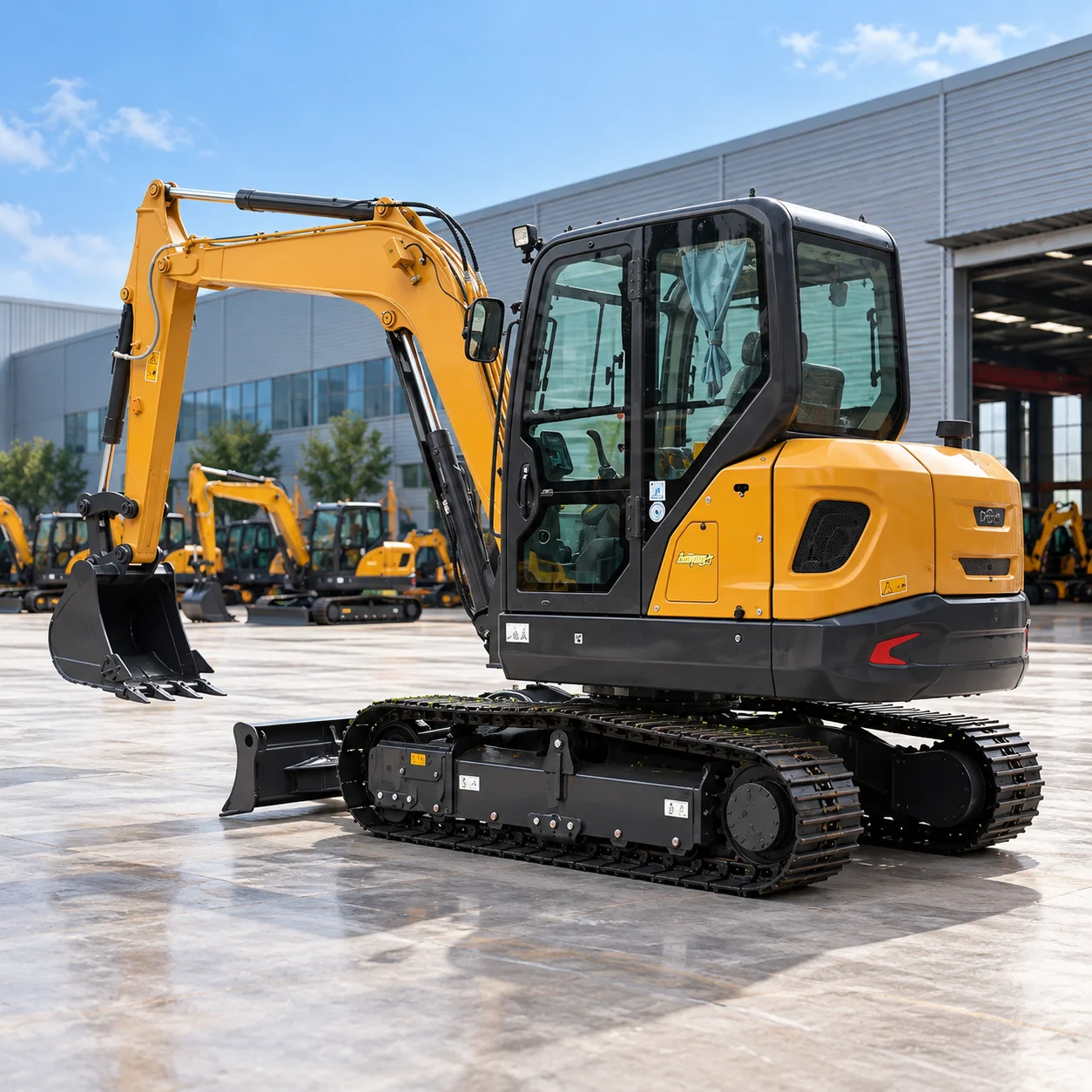 OKW40 Hydraulic Mini Excavator 2545mm Digging Depth Compact Trackhoe for Drainage and Utility Trenching