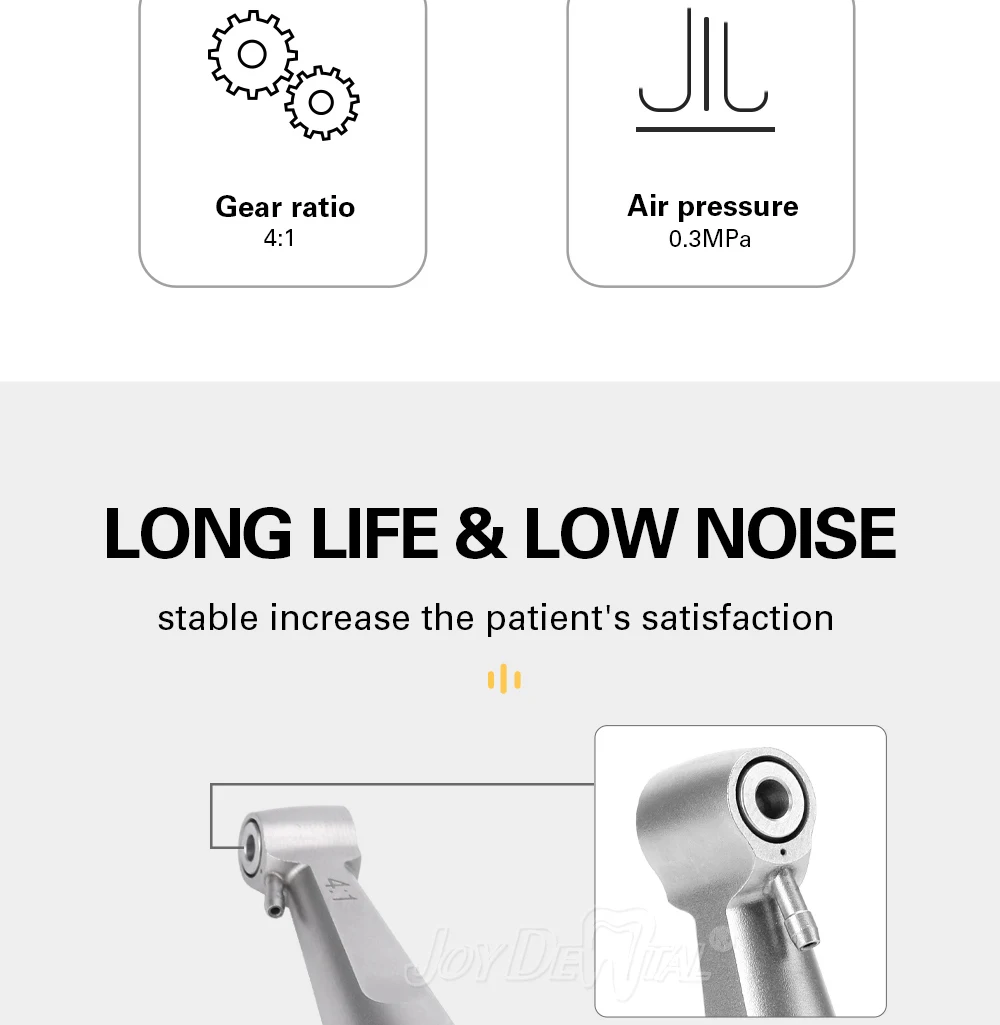 JOY DENTAL Dental 4:1 Reduction Interproximal Stripping Contra Angle Handstück mit 40HD Strip AZDENT – Detail 3