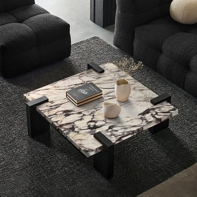 رياح هادئة، طبيعية، ترافتين، بلاطة صخرية، طاولة قهوة، طاولة رخامية راقية #3