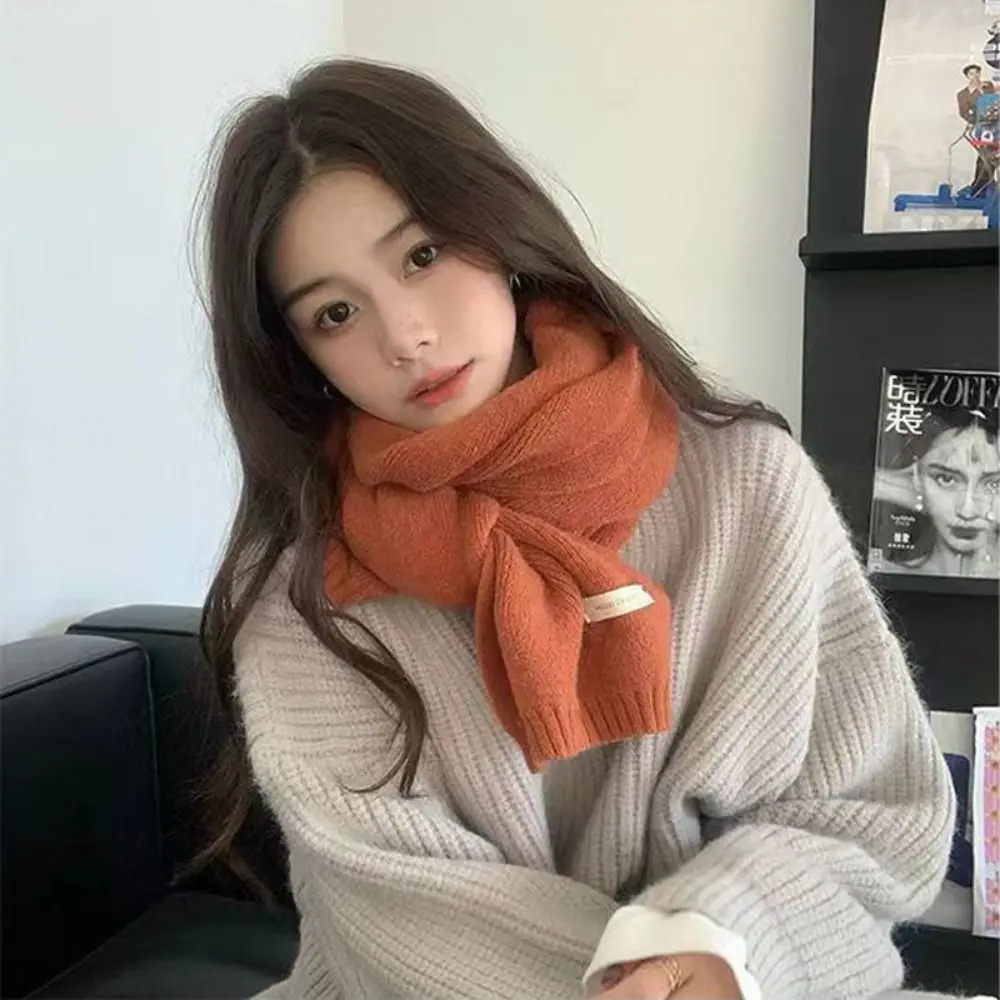 Thermal Neck Warmer Thickening Knitting Wool Scarf Fashion Winter Scarves Ski Motorcycle Scarf Couple Warm Neck Cover