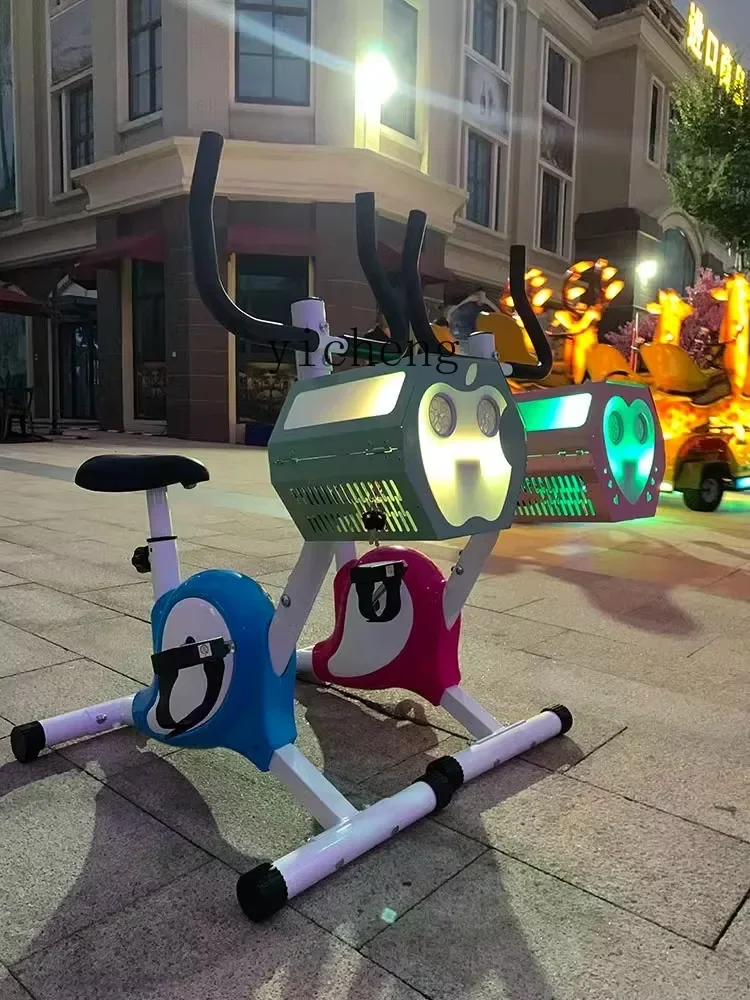 Tqh Children's Shared Bubble Bicycle Pedal Remote Control Start Bubble Motorcycle Square Night Market Stall