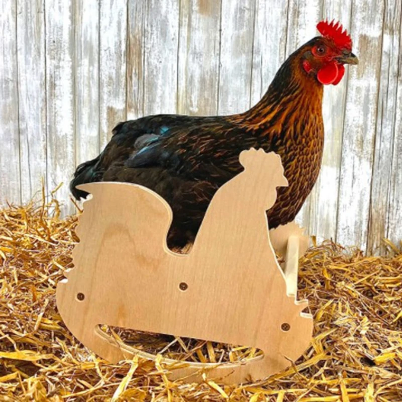 Chicken Rocking Roosting Bar Solid Strong Natural Wooden Swing Ladder Perch Toy for Roosters Pollos Baby Chicks Chooks