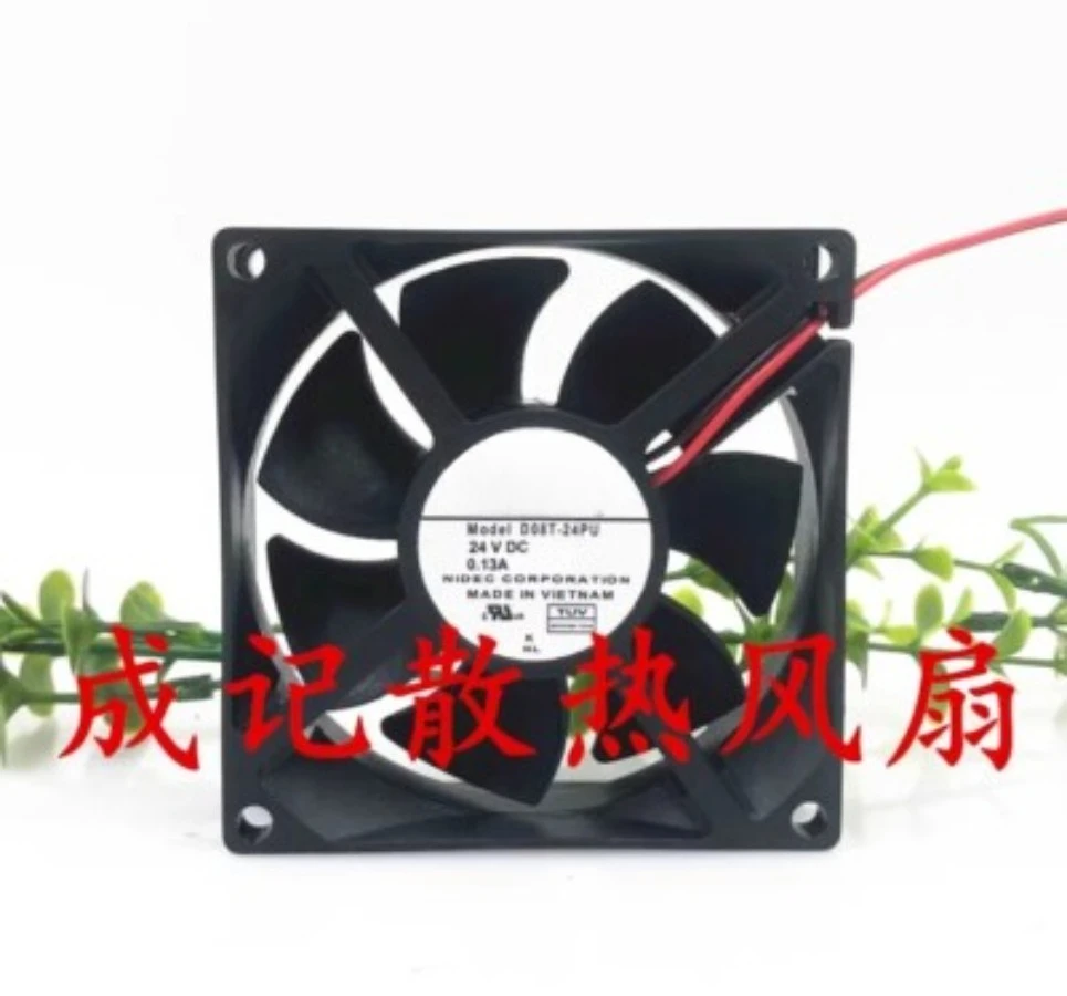 For NIDEC D08T-24PU 8025 DC24V 0.13A 8CM 2-Wire Inverter Cooling Fan