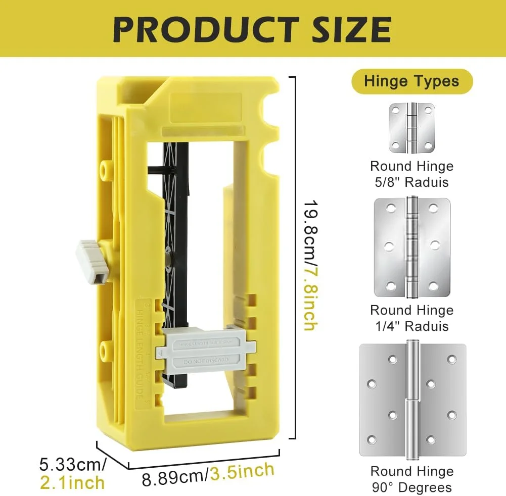 Door Hinge Jig Door Hinge Mortiser Hinge Installation Kit Adjustment Tool Door Hinge Router Template For 3 Inch to 5 Inch Hinge