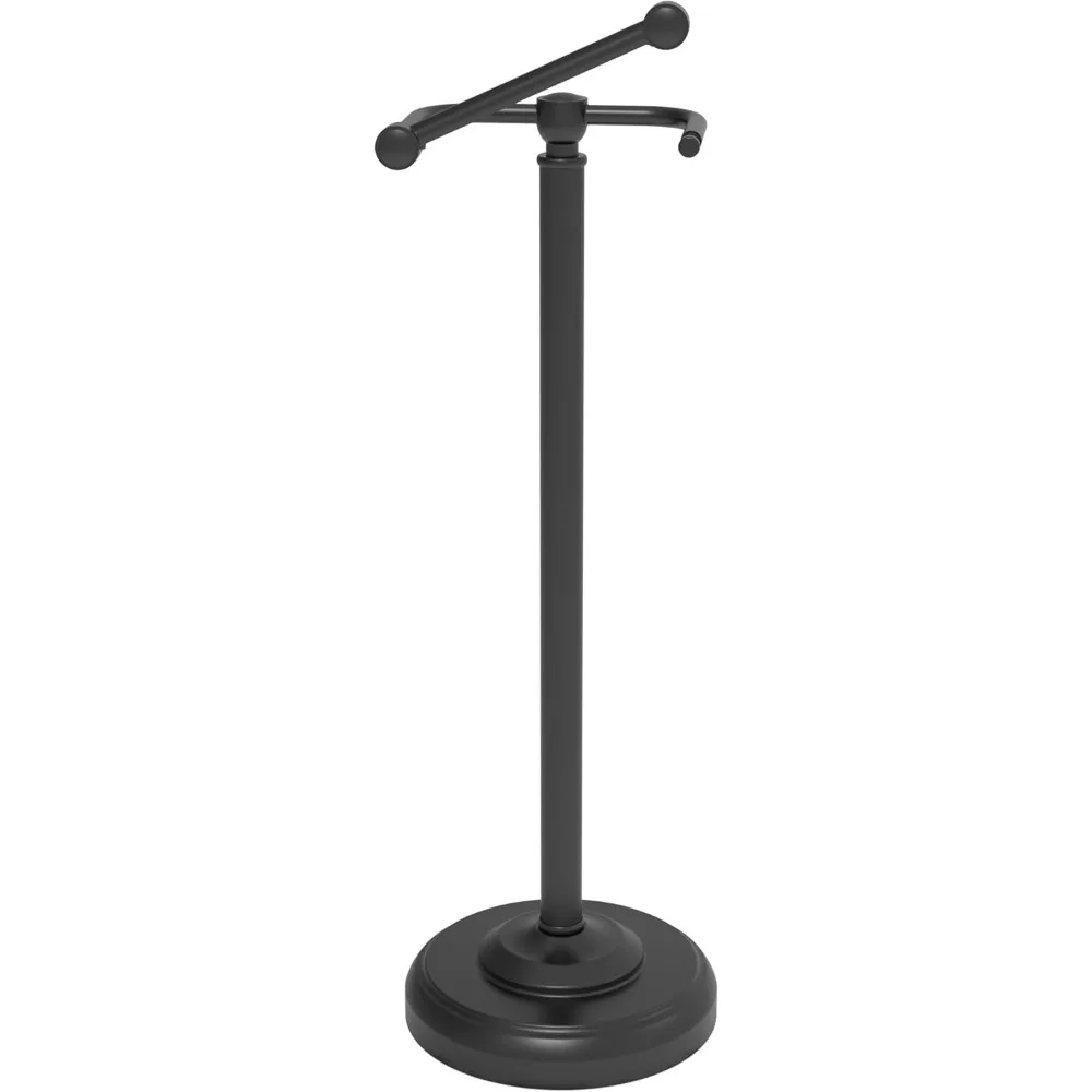 

Freestanding Matte Black Toilet Paper Stand with Pivoting Post and Stable Weighted Base in SUS3 Material