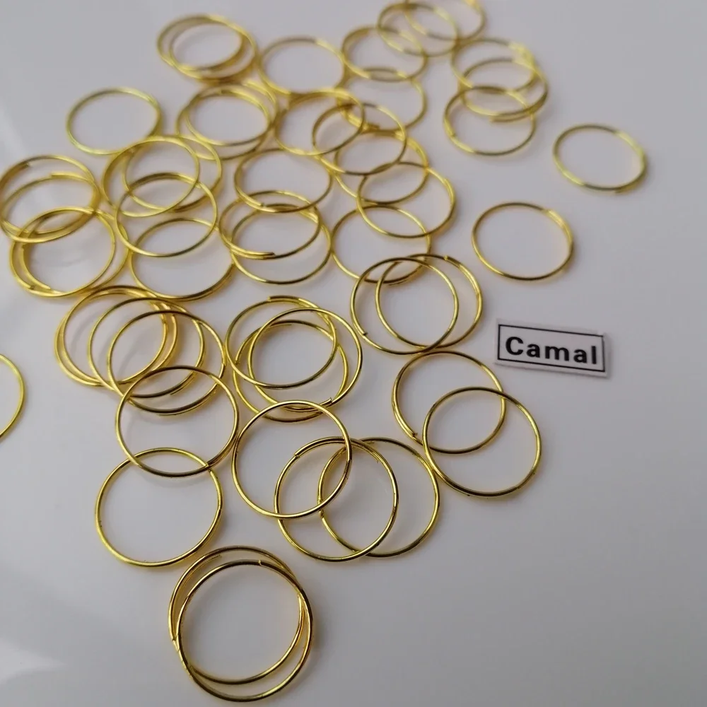 Camal 100 stks Goud 13mm/0.51 inch Ring Connectors voor Achthoekige Kralen Kristallen Hangende Prisma Opknoping Aansluiten lamp Kroonluchter