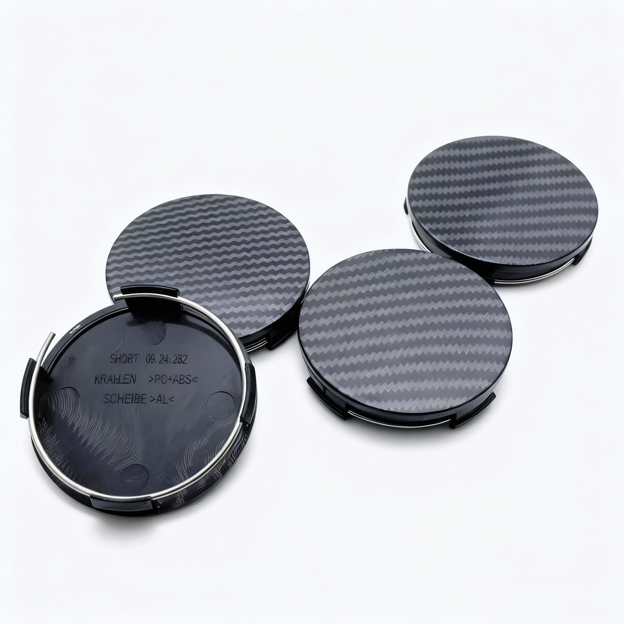 4 stücke ABS Carbon Faser Weben Logo Auto Rad Center Caps 65MM 63MM Felge Radkappen Staub Abdeckung Räder hub Kappe Ersetzen Auto Zubehör