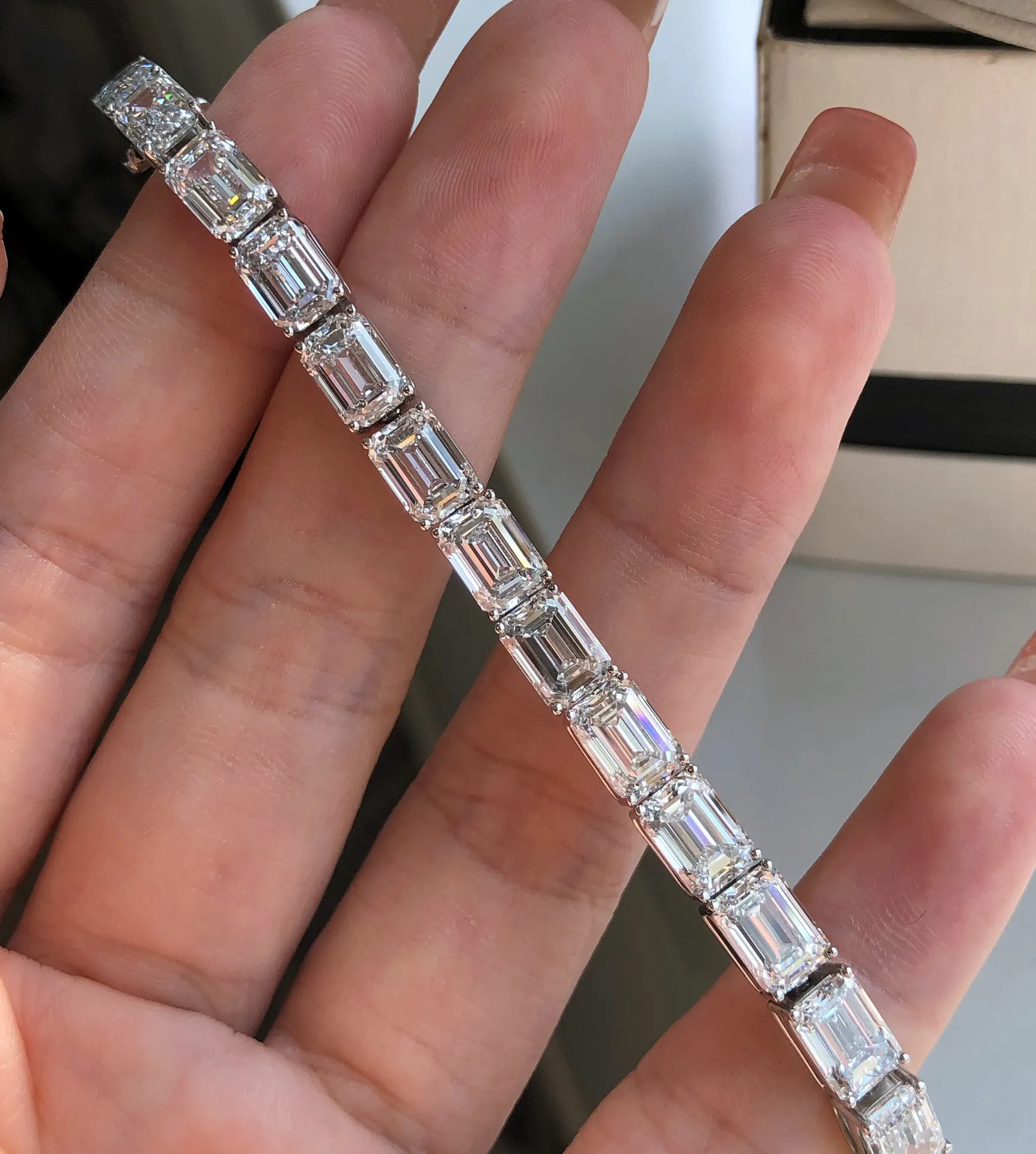 Ruif Customize Luxury Platinum 950 about 1ct  Lab Grown Diamond  Bracelet for Men Fine Charms Jewelry image 6
