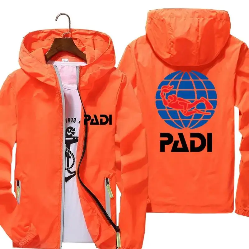 Homens e mulheres Scuba Driver Padi Windbreaker, Piloto Fino Refletivo Solar Jacket, Ultra Light Bomber Flight Coat, Vestuário da moda