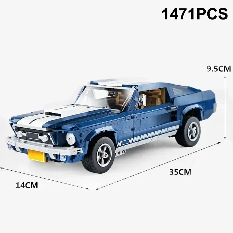 New 21047 Ford Mustangs Sports Racing Car Model Compatible With 10265 Building Blocks Bricks DIY Toys For Boys Gifts