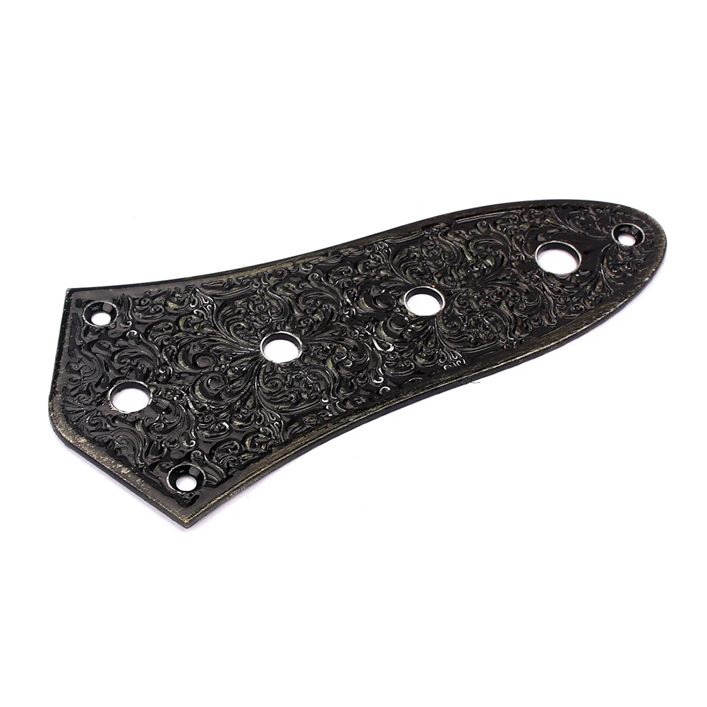

Zinc Alloy Plate Black Jazz 4 Hole Chrome Steel Electric Bass Guitar Parts Control Plate Vintage Style Replacement