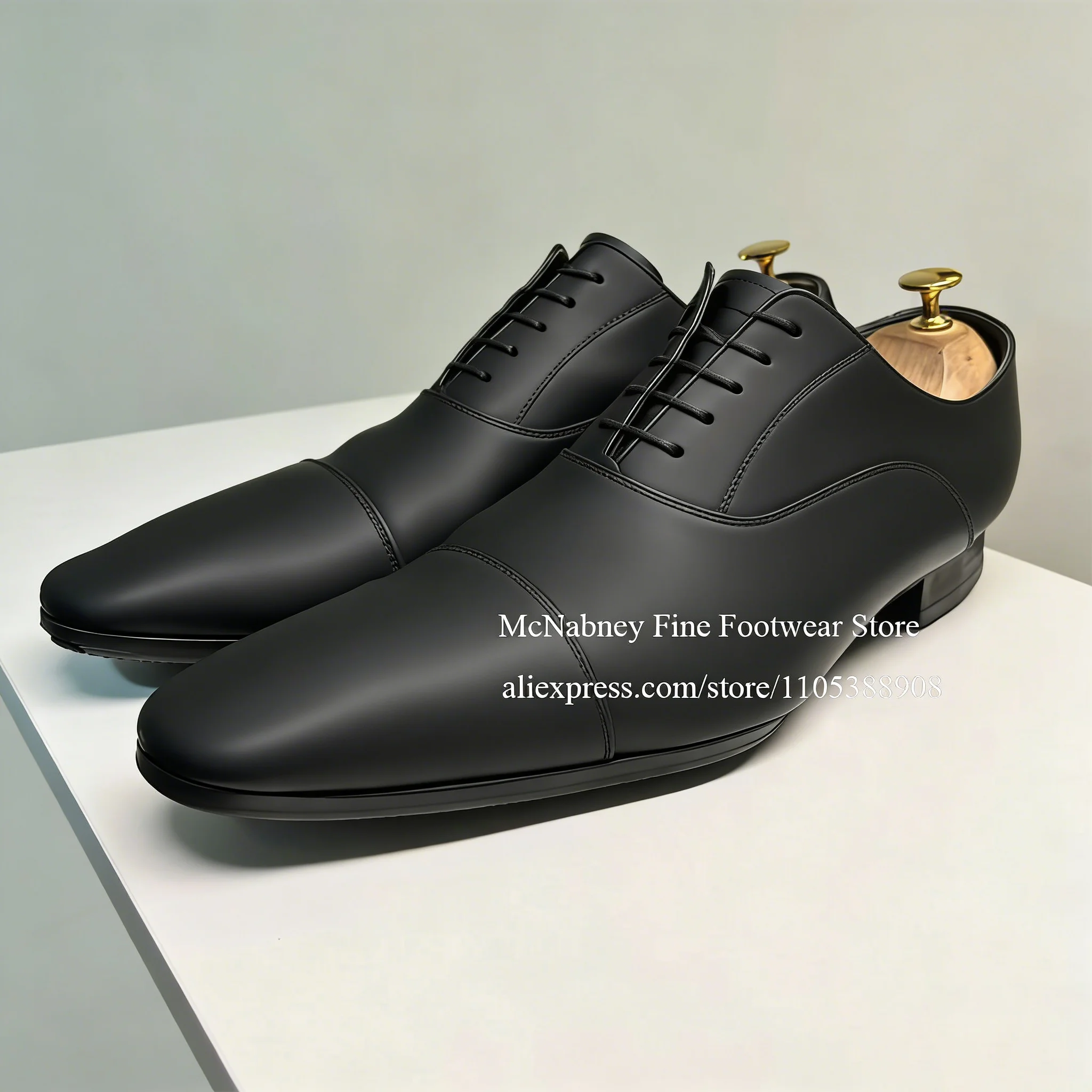 

Black Patent Leather Oxfords Formal Dress Shoes Cap Toe Metal Slip On Wedding Business Shoes Comfortable Footwear Spring Autumn