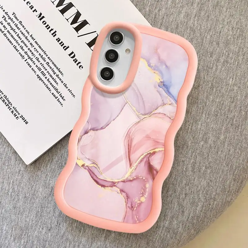 Fashion Marble Phone Case for Samsung Galaxy A20s A30s A50 A02s A03 Core A04 A05s A11 A12 A13 A14 A15 A21s A51 4G 5G Soft Cover