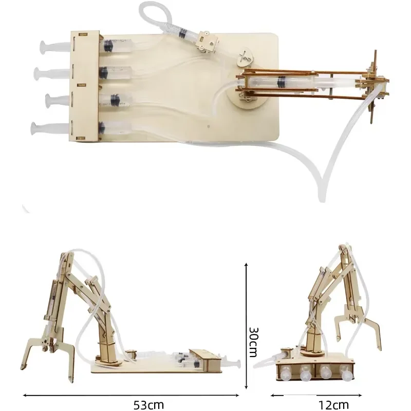 Hydraulische mechanische tang DIY Student Technologie Kleine productie Wetenschap en educatief speelgoed Model Wetenschapsexperiment Speelgoed