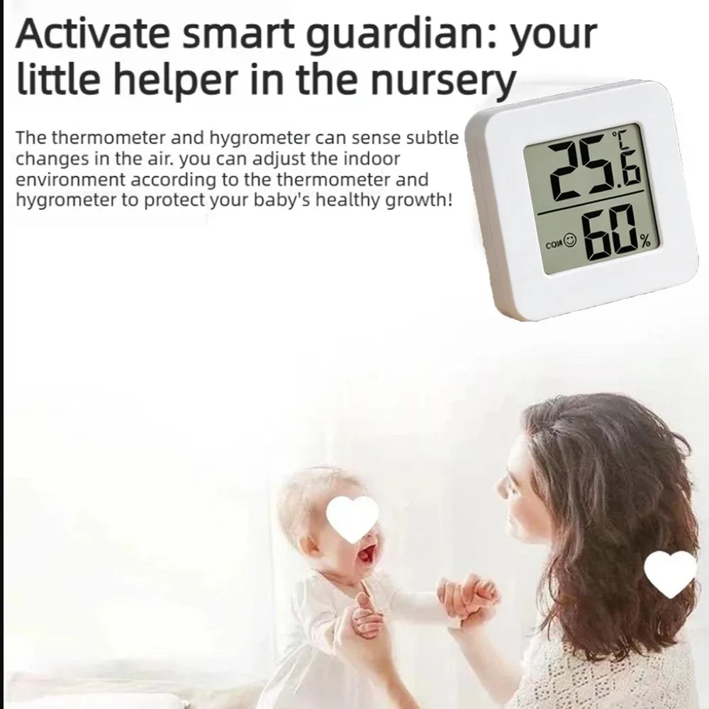 Weißes / Rundes Digitales LCD-Thermometer für Auto, Innenräume, Zigarren- und Weinschränke, Digitales Temperatur- und Feuchtigkeitsmessgerät, Haustier-Acrylbox – Detail 13