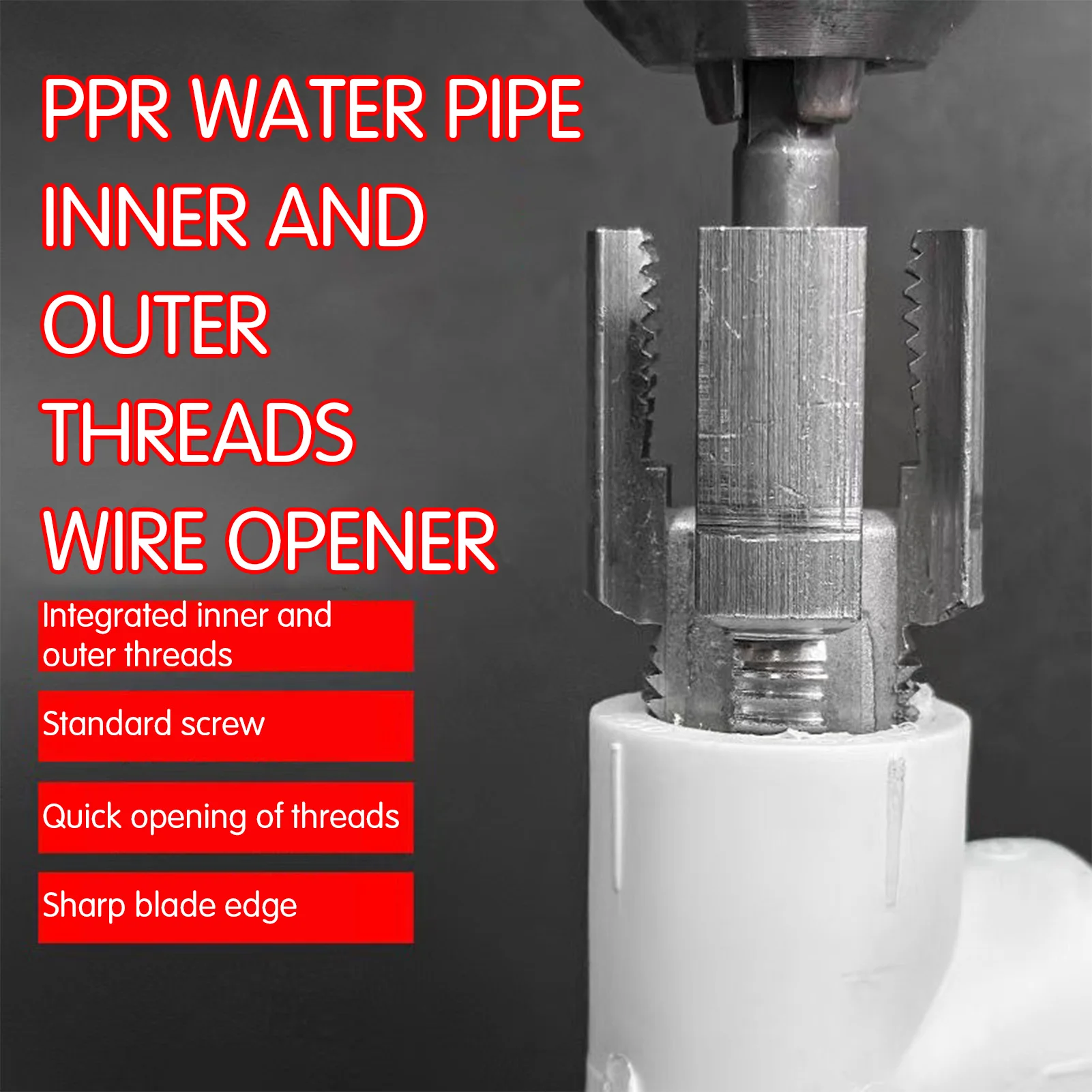 

Portable PVC Pipe Threader Tool Thread Trimming and Angle Repair Tool for Both Professional and Home Projects