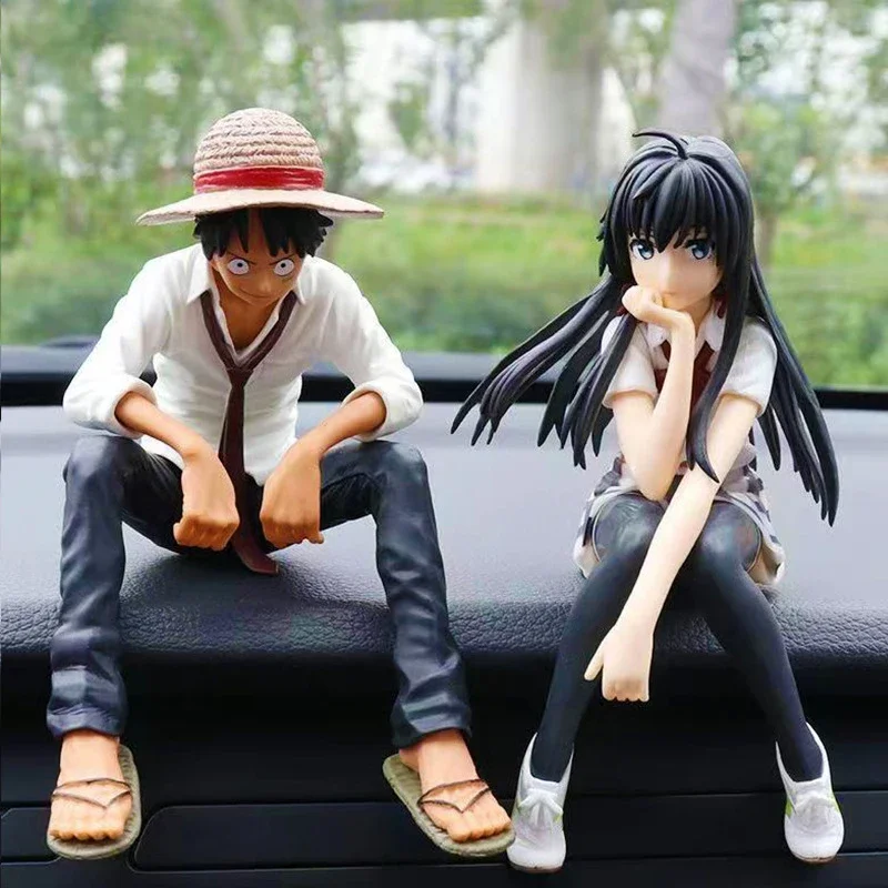 Anime One Piece Decoração Do Carro, Figura De Ação Luffy, Brinquedo Modelo De PVC, Desenhos Animados, SNAFU Yukino Figuras, Auto Ornamentos Interiores, Presentes Bonitos