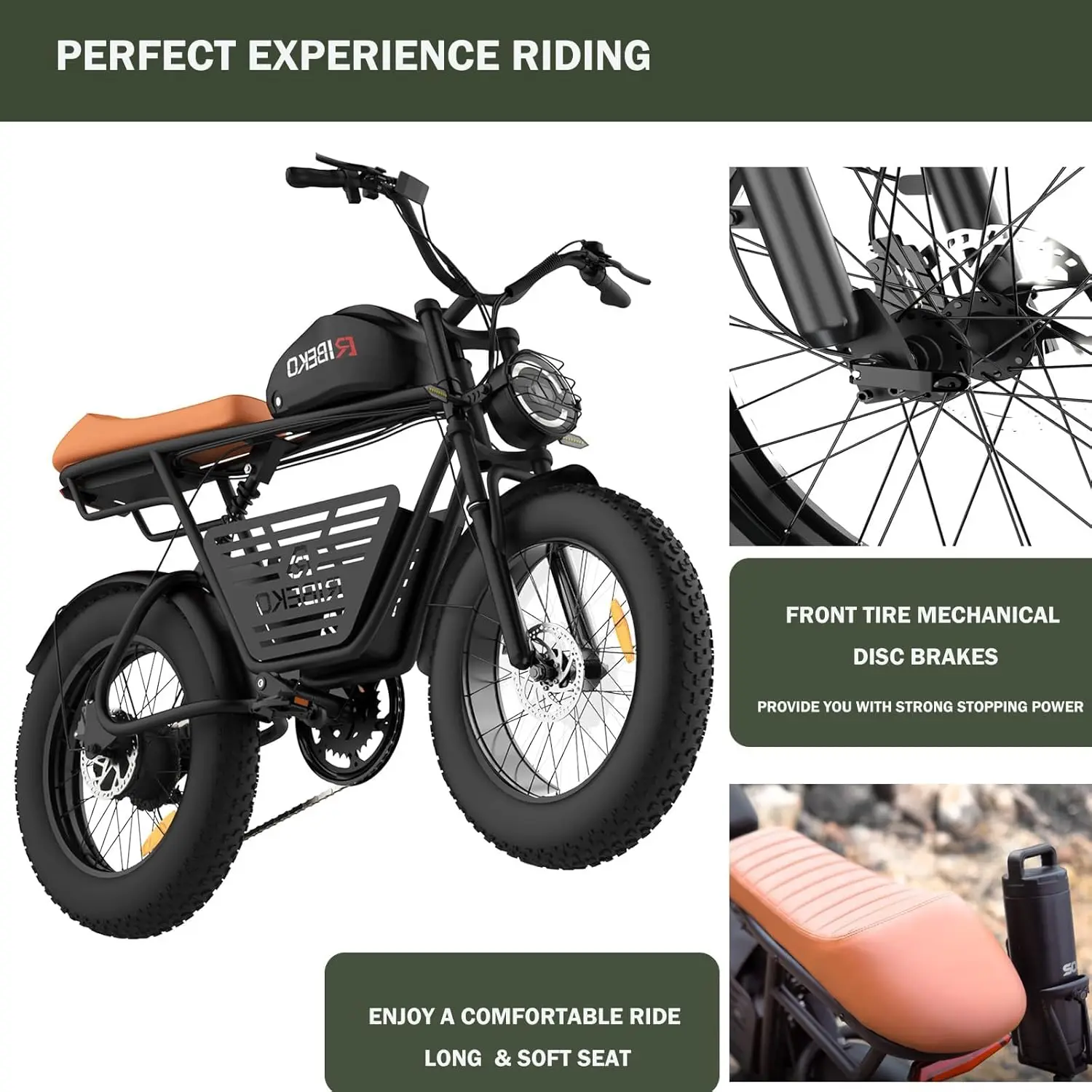 CT20Pro Electric Bike for Adults,Dual Motor2000W 20 in Fat Tire Ebike,Up to 37MPH & 80 Miles,48V 25Ah Removable Battery，7 Speed