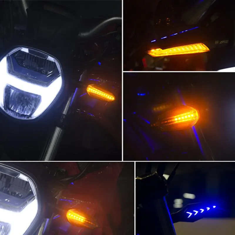 2pcs NEW Motorcycle Modified Turn Signals Waterproof Turn Lights LED Direction Lamp Decorative Motocross Lights Daytime Lamp