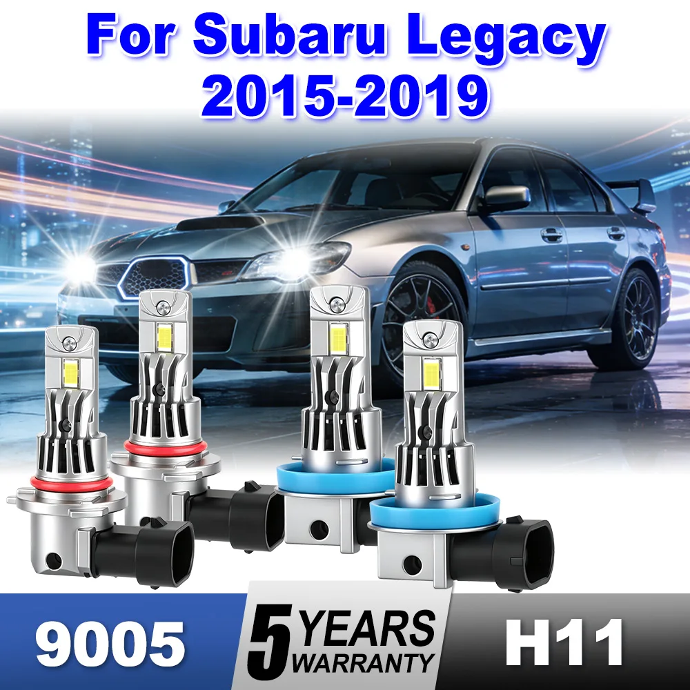 9005 H11 LED Headlight High Low Beam 6000K White 60000LM Turbo Fan headlamps For Subaru Legacy 2015-2019