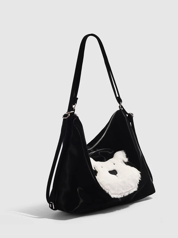 

Cute Little Dog Tote Bag for women 2025 New student class large-capacity backpack, three-in-one shoulder crossbody bag