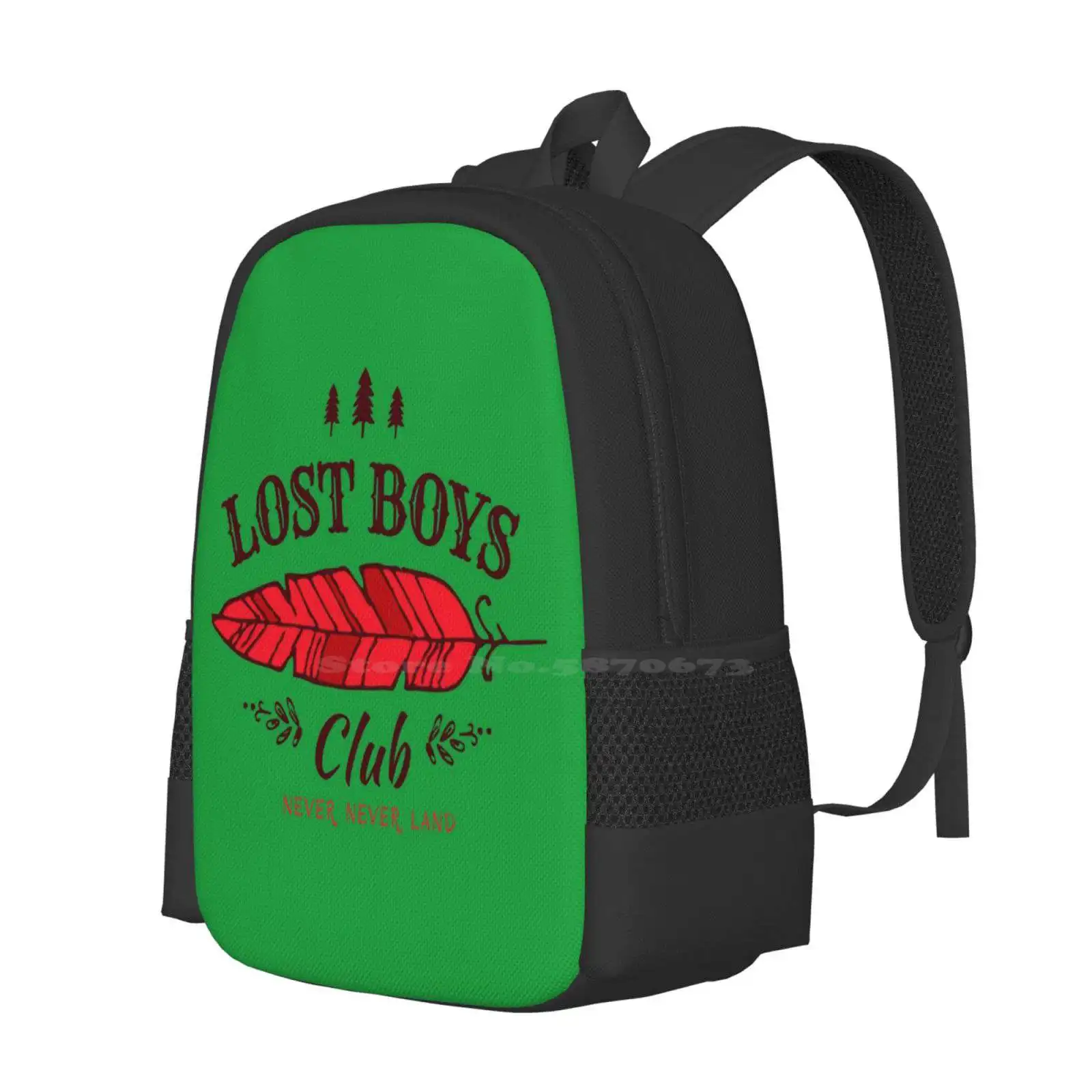 Club / / Backpacks For School Teenagers Girls Travel Bags Neverneverland Never Land Fan Fandom Youth Young Hipster Cosplay