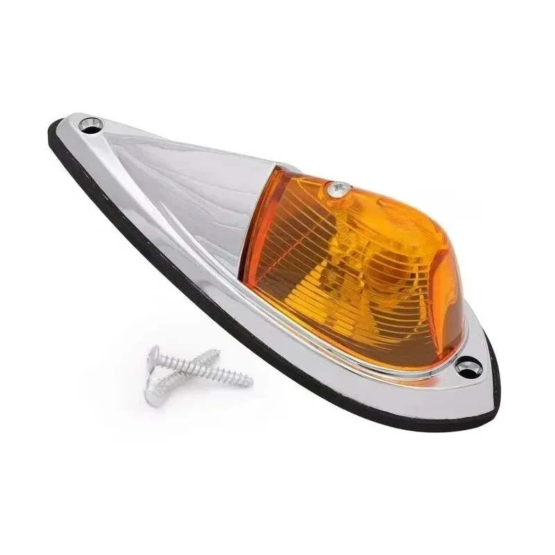 

For Truck Van Amber Teardrop Cab Marker Front Rear Top Clearance Roof Running Light Wiring Pack 5PCS DC 12V