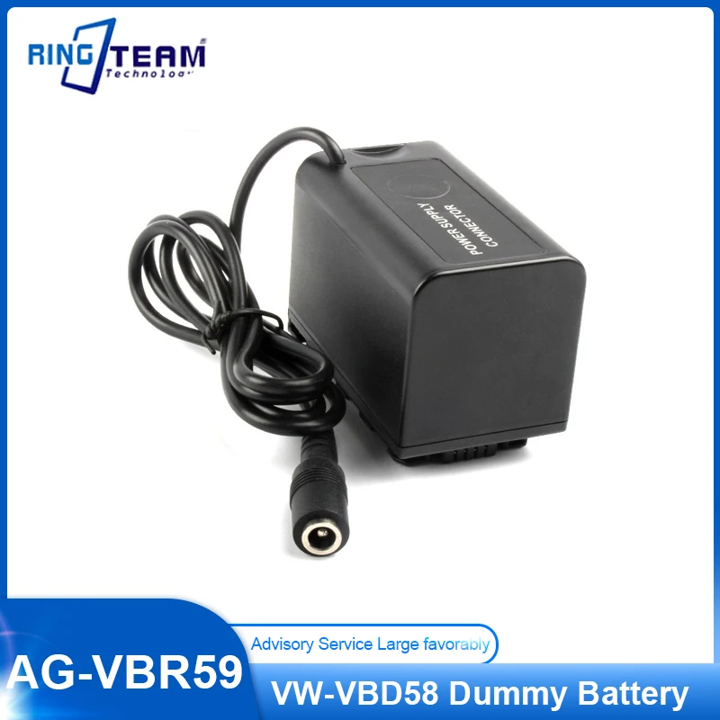 VW-VBD58 Dummy Battery  VW-VBD98 VBD58 AG-VBR59 AG VBR59 VW-VBR59 DC Coupler for Panasonic UX90 DVX200 UX180 PX298 PV100 Cameras