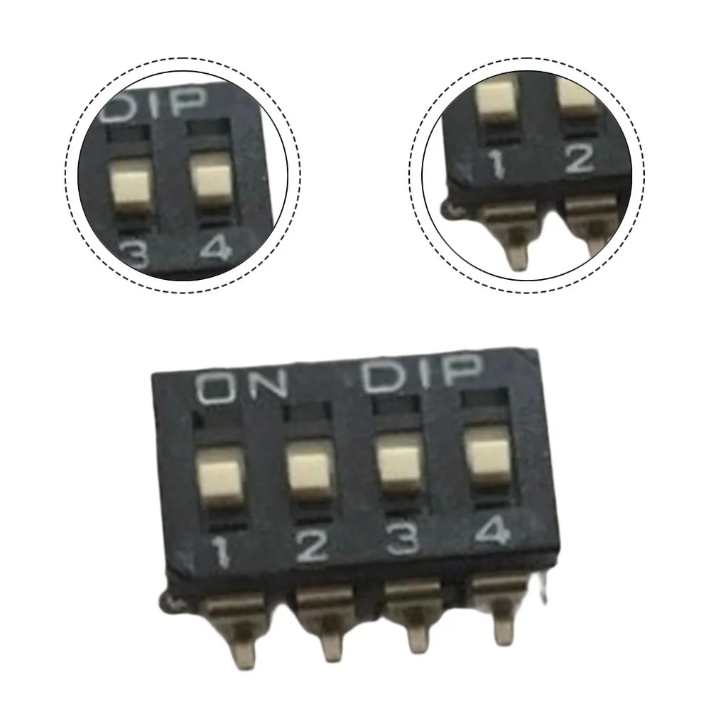10-piece DIP DM-04-V-T/R DIP Switches Piano Key Type Flat Pitch 2.54mm Gap Circuit Breakers And Isolating Switches