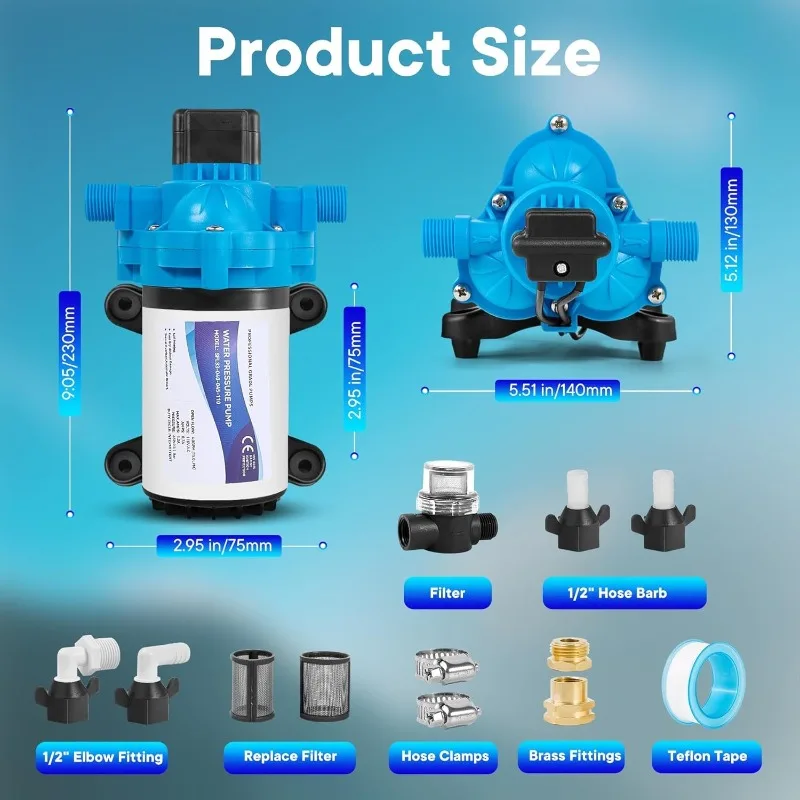 Bestselling High-quality Industrial Parts  Indoor Booster Pump 110VAC 220VAC T42 Diaphragm Water Pump