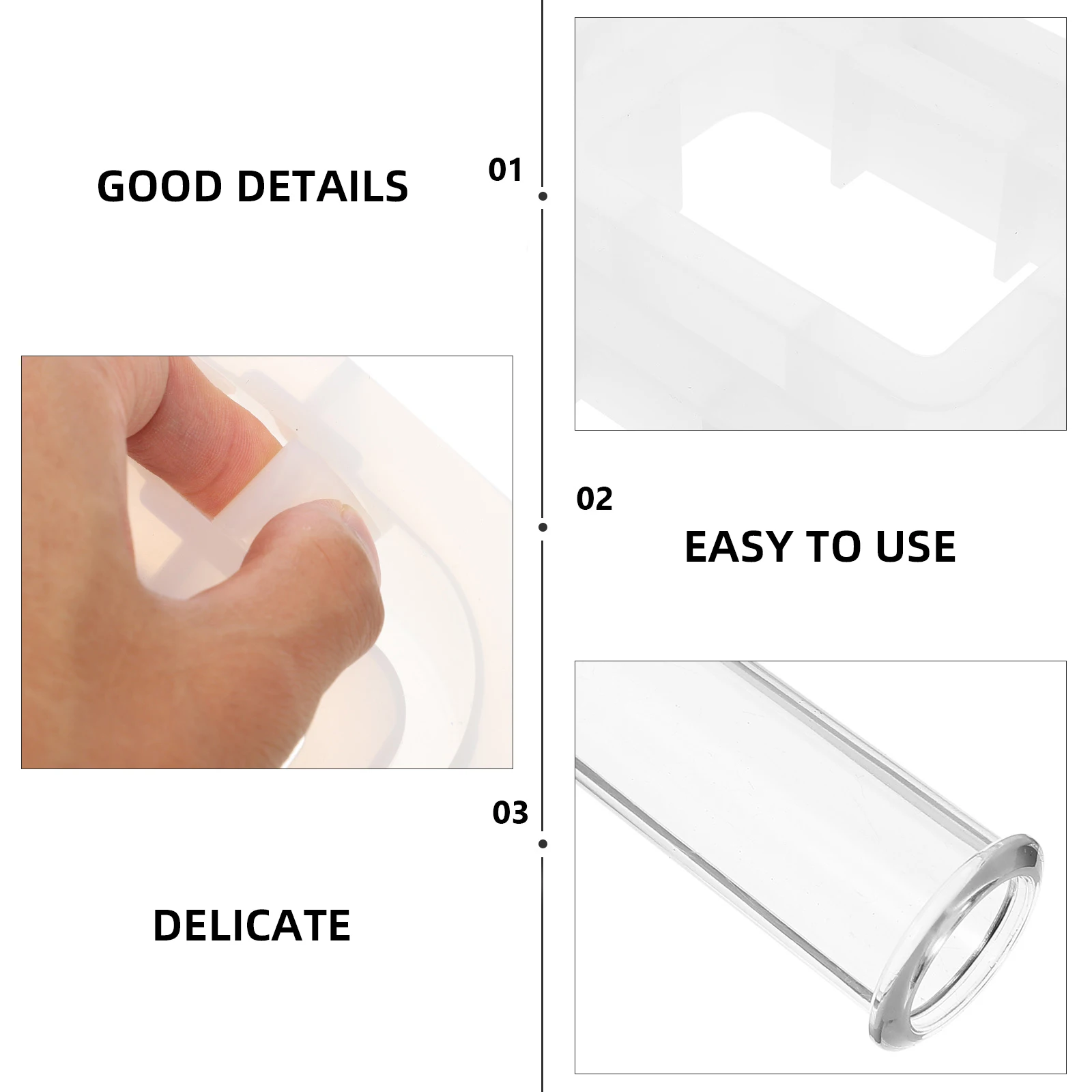 

7PCS Vase Adornment Mould DIY Art Craft Decoration Reusable Lightweight Compact Vase Silicone Mold Molds Gifts