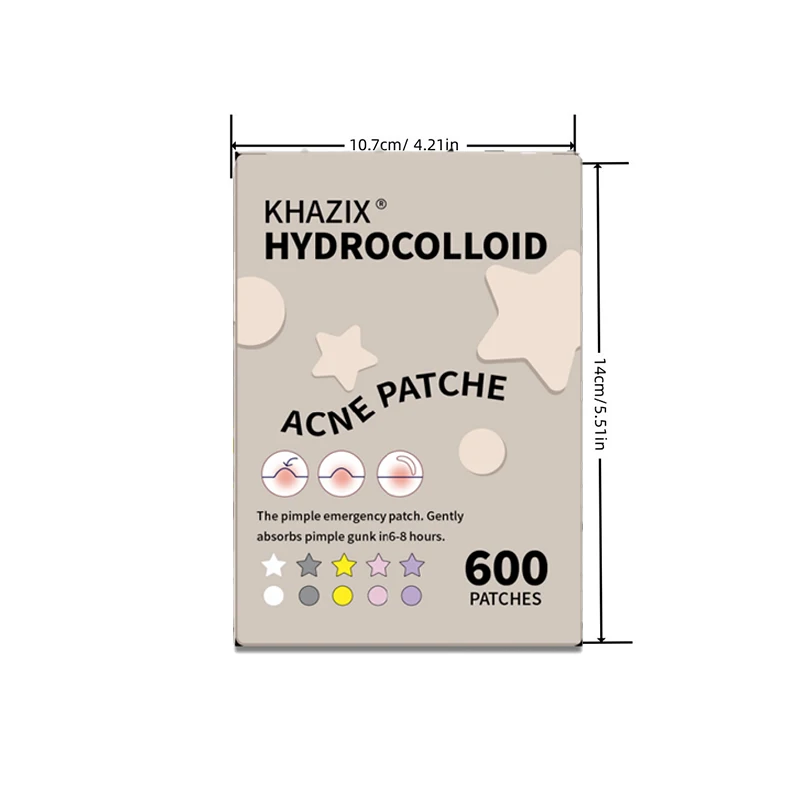 5 ألوان من رقع النجوم والدوائر البثور للوجه الغروانية المائية، 600 رقعة، رقعة حب الشباب الغروانية المائية، النجوم والدوائر اللطيفة Pi