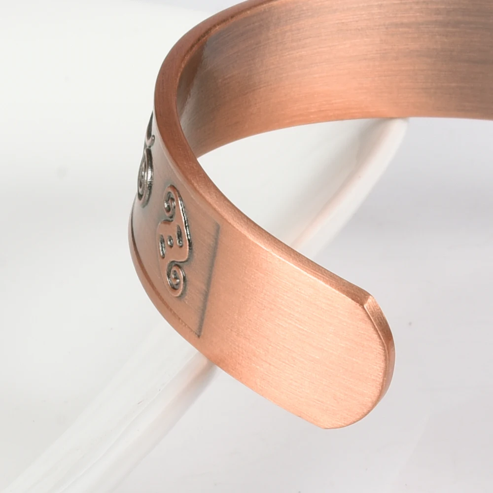 Vinterly Pure Copper Bracelets Magnetic Adjustable Bangle for Pain Relief Arthritis Health Vintage Energy Jewelry Resizable