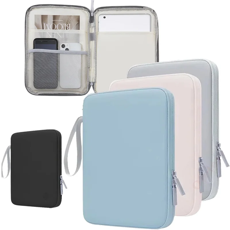 

Tablet Sleeve Bag 10.9/12.9 Inch Handbag Case for IPad Air Samsung Xiaomi Lenovo Tablet Bag Cover Shockproof Pouch Multi Pockets