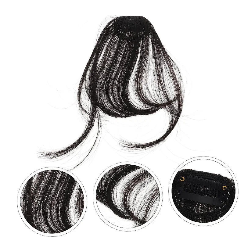 Mini pinza para el cabello, peluca negra, flequillo de sal y pimienta, pinza para el cabello, Clip Rubio