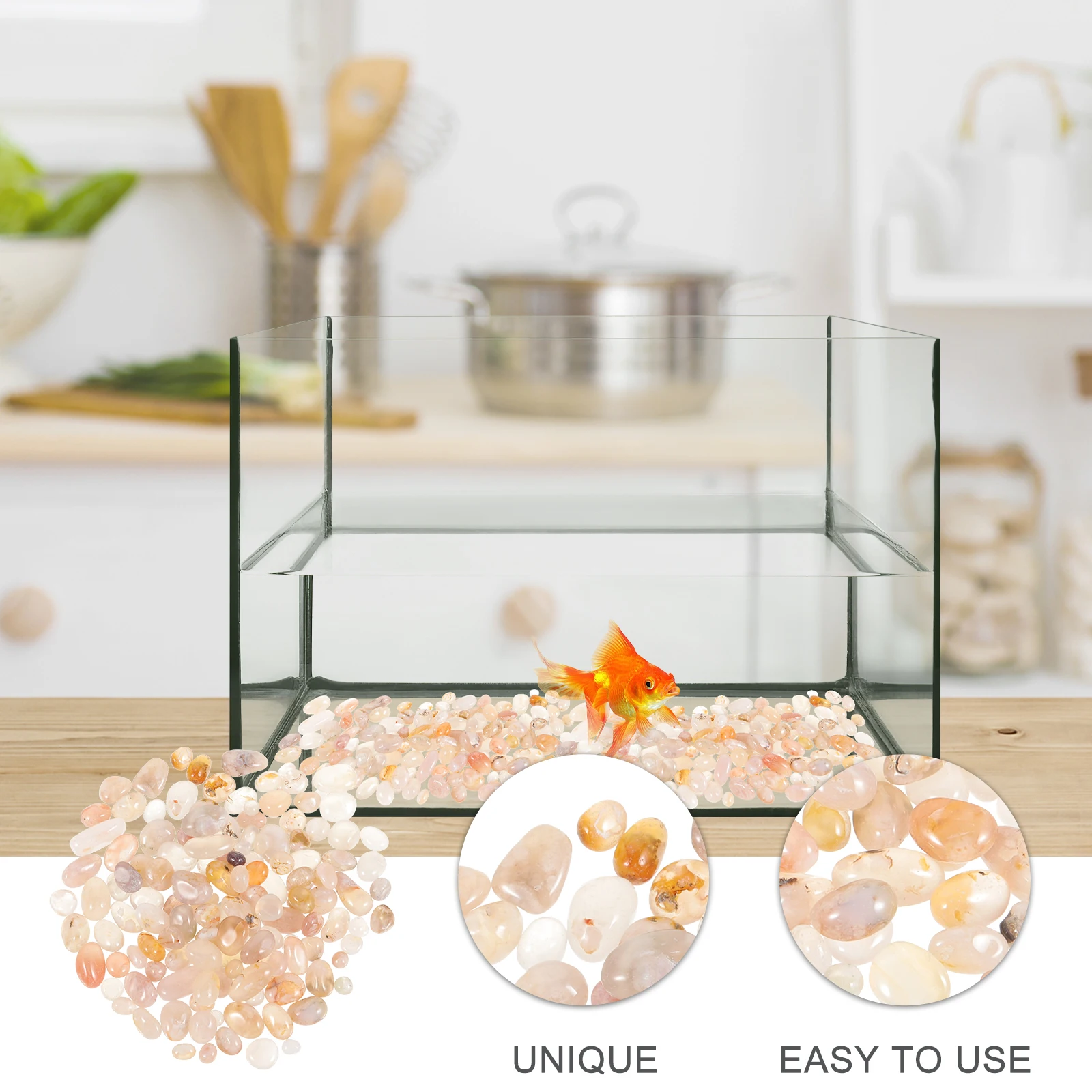 

Agate Stones 5-10mm 100g Translucent Pebbles for Hydroponics Plant Pots Decorative Landscaping Rocks Outdoor Garden